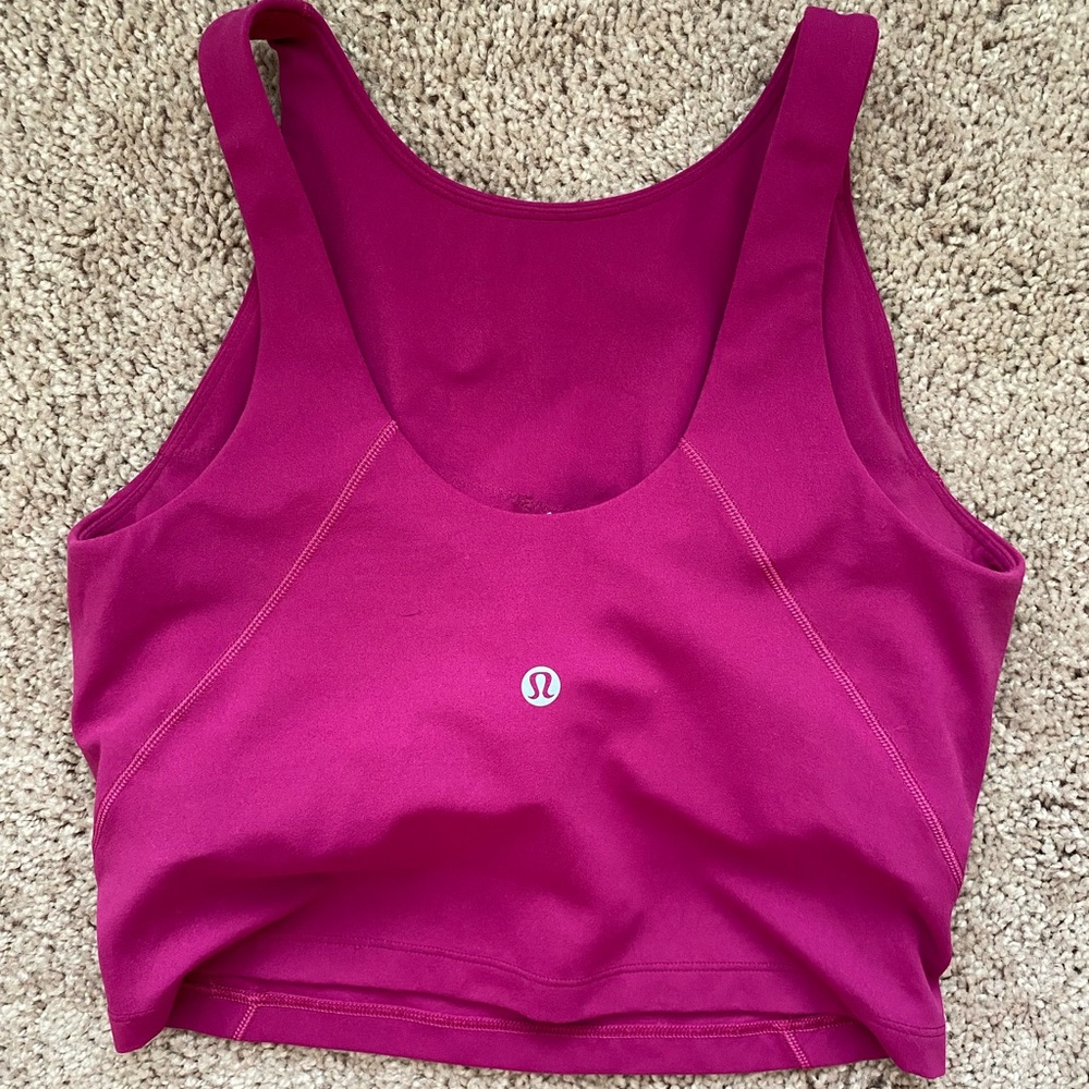 Lululemon align high-neck magenta cropped tank top